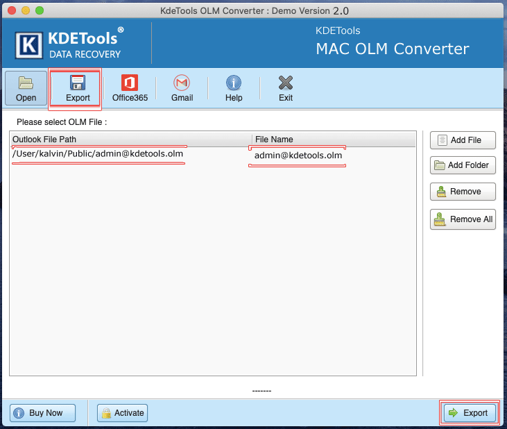 OLM File Preview