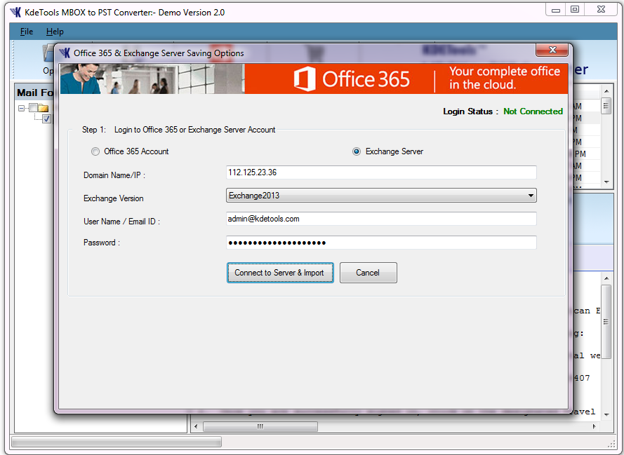 Convert MBOX to Exchange Server