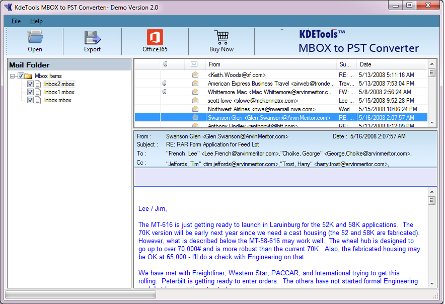 MBOX File Preview
