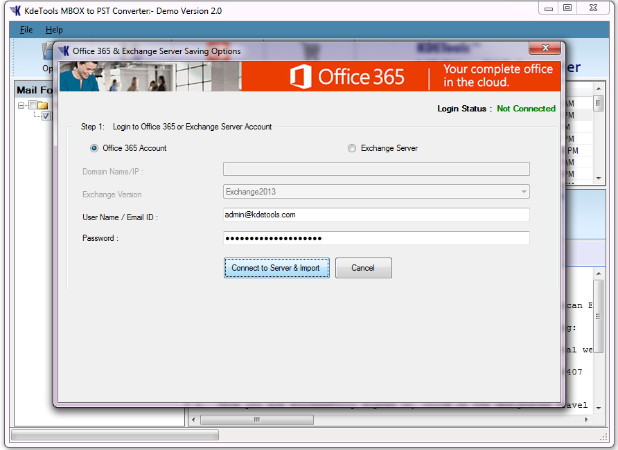Convert MBOX to Office 365