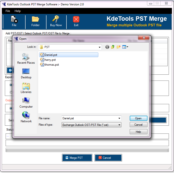 Outlook PST Merge