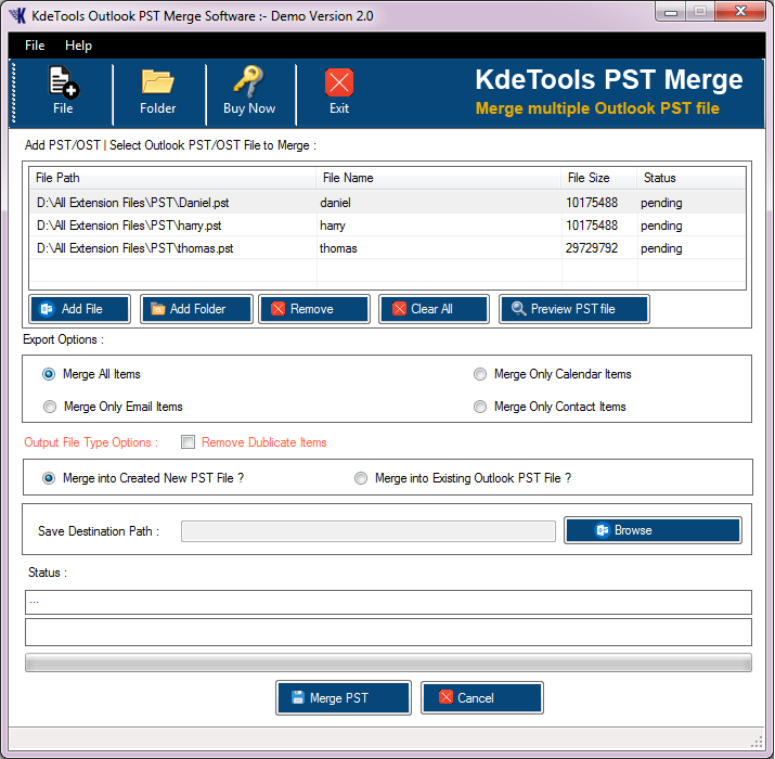 Merge option