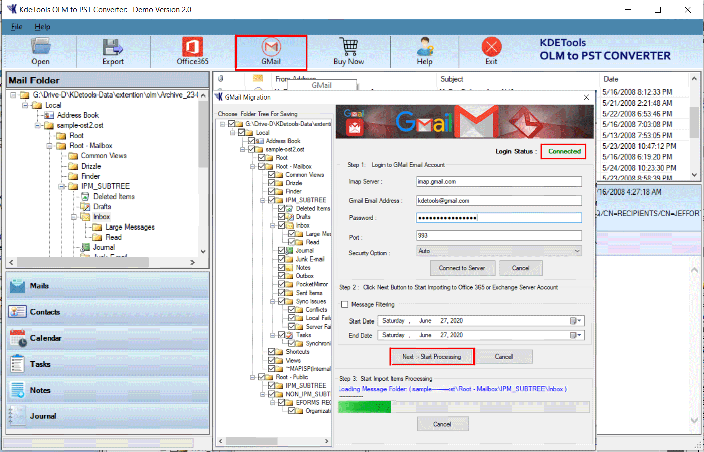 OST to PST Converter