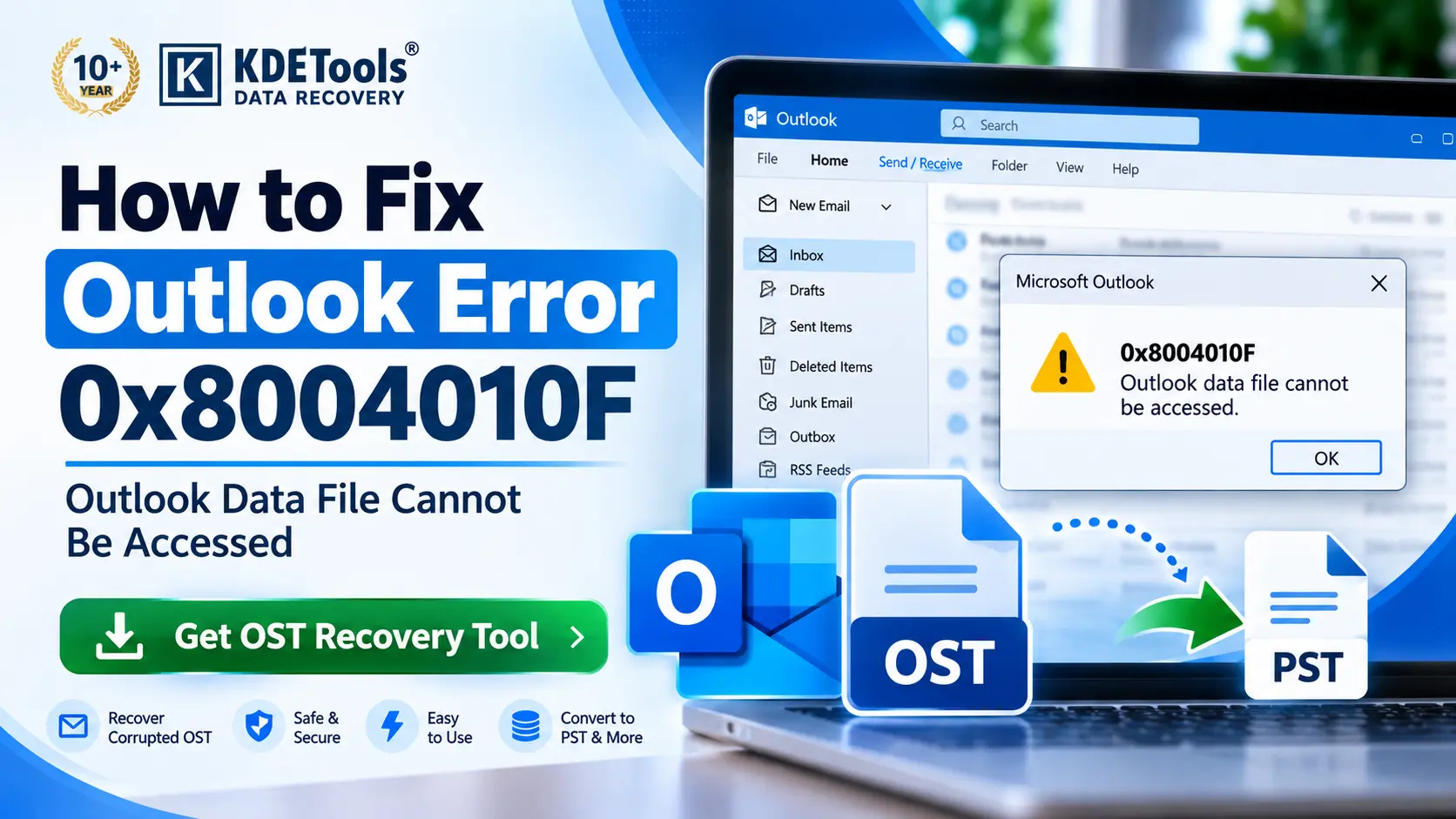 fix outlook error 0x8004010F