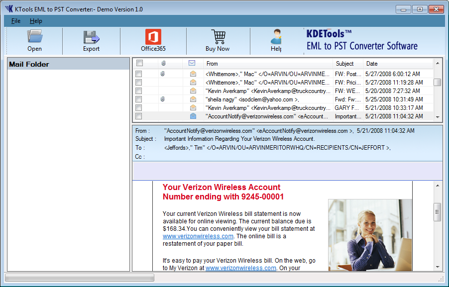 KDETools EML to PST Converter Software Windows 11 download