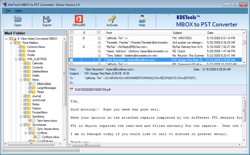 KDETools MBOX to PST Converter Windows 11 download
