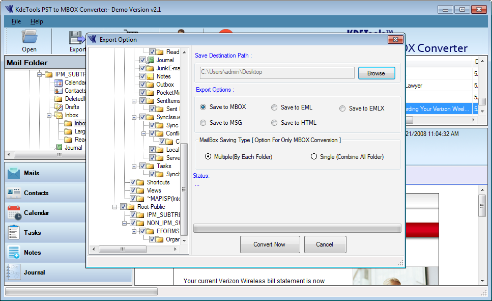 KDETools PST to MBOX Converter Windows 11 download