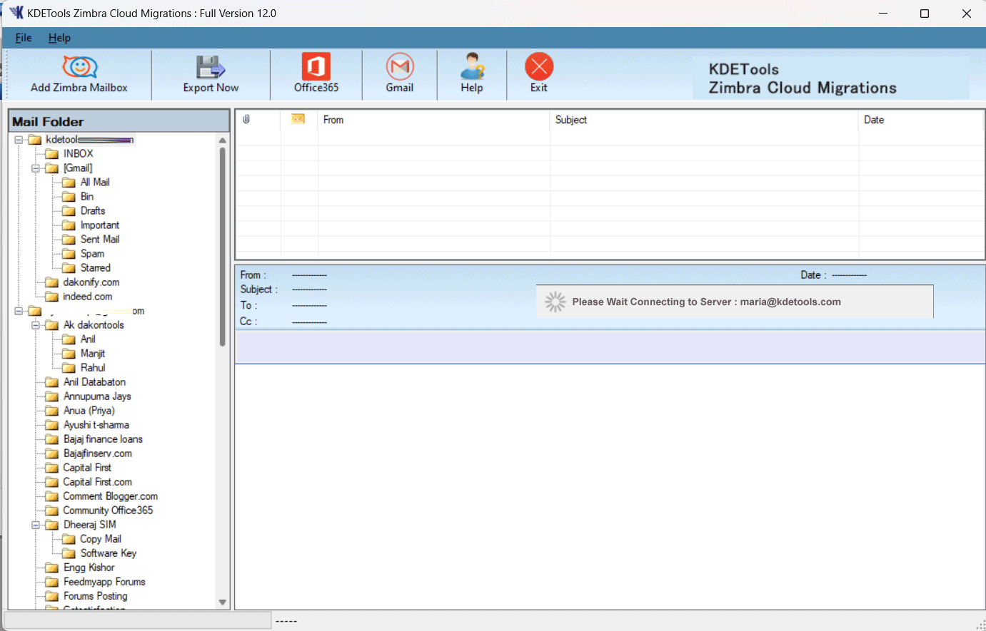 Migrate Online Bulk Zimbra To Office 365 Exchange Server In Single Time