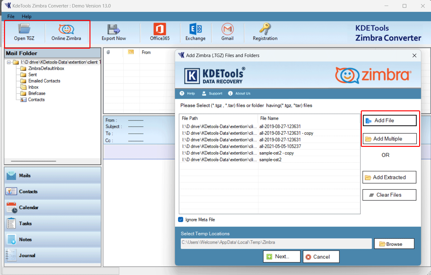 Zimbra to Gmail Converter