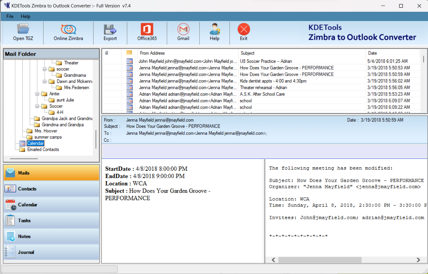 Zimbra contacts to vcard